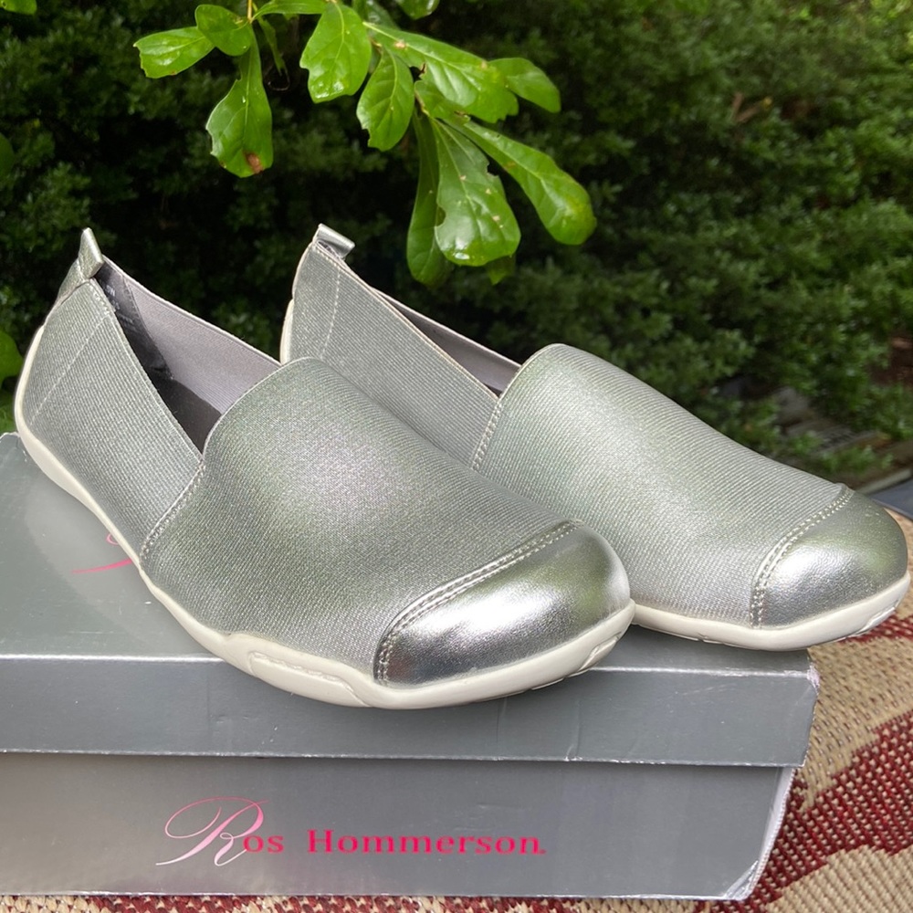 Ros hommerson Caruso silver stretch shoes
